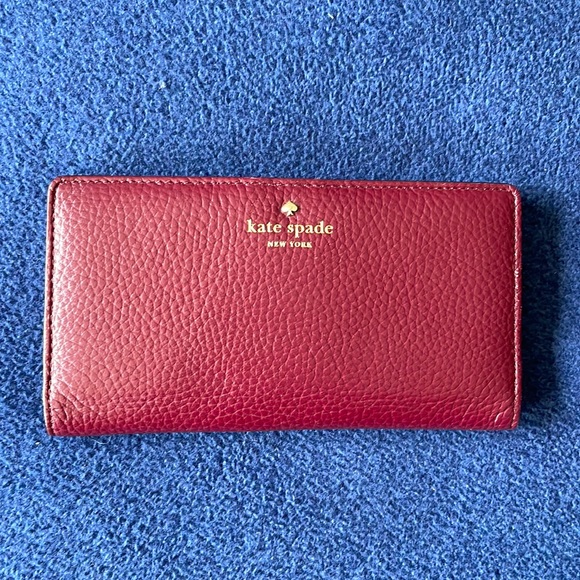 kate spade Handbags - Kate Spade Bifold Wallet - wine approximately 6.5 x 3.5